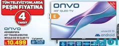 ONVO 43VQ80F2FA 43 İNÇ FRAMELESS FHD WHALE OS 10 QLED TV AKILLI TELEVİZYON fiyat ve kampanya bilgisi